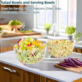 Qxbekmor break-resistant plastic bowls for everyday use