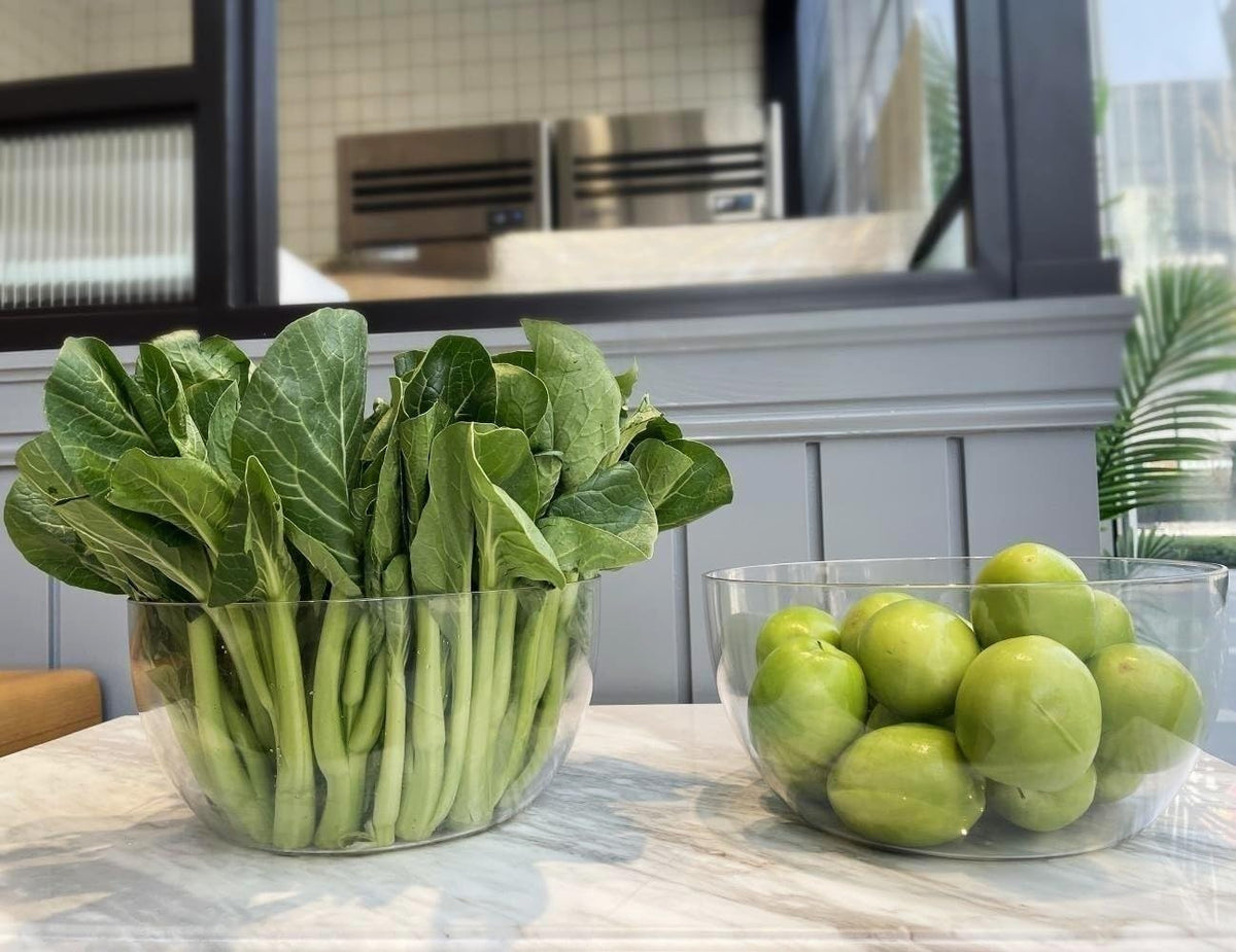 Qxbekmor clear 146 oz bowls for salads and sides