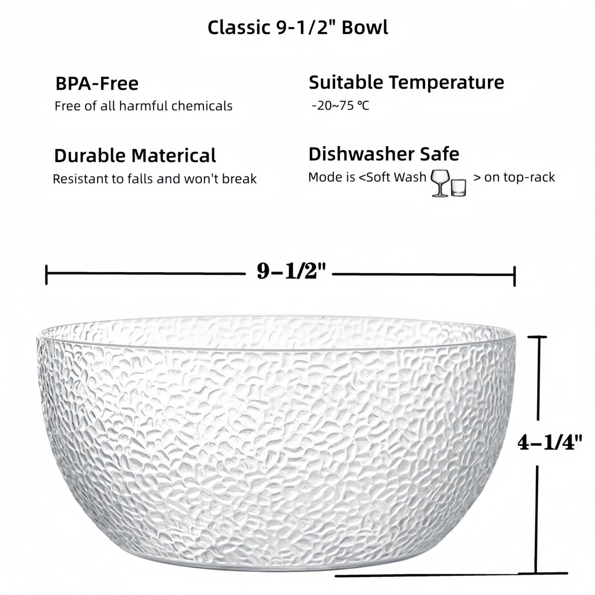 Qxbekmor dishwasher-safe serving bowls simplify cleanup after gatherings.