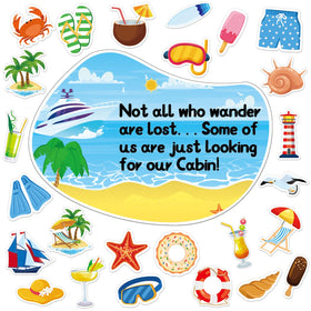 Qyeahkj cruise door magnets collection enhances cabin identification with playful decor