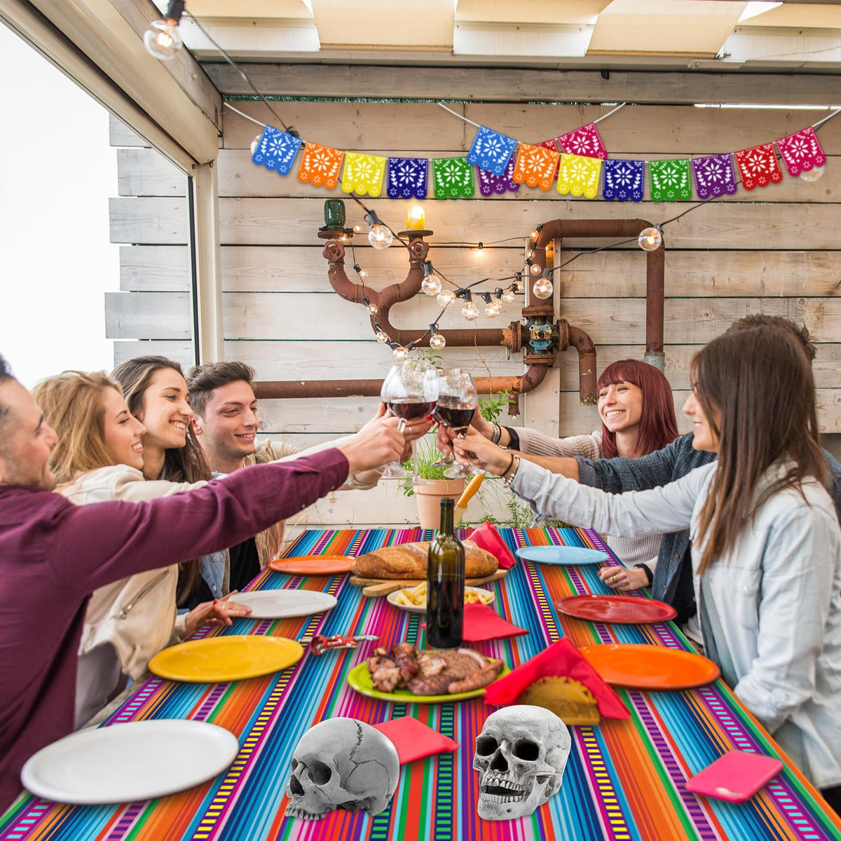 Qyeahkj fiesta party supplies, taco night decor with vibrant colors