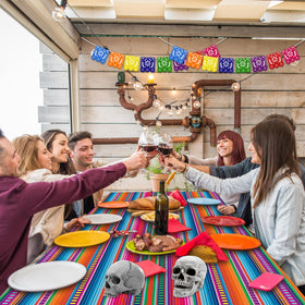 Qyeahkj fiesta party supplies, taco night decor with vibrant colors