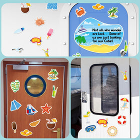Qyeahkj large cruise door magnet provides visible, lightweight decor on doors