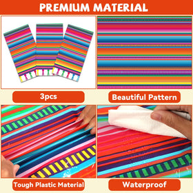 Qyeahkj premium plastic tablecloth, non-toxic and odorless for safe party use