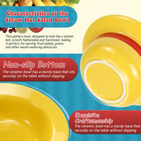 QYGGFBAI 17oz ceramic bowl features round design for balanced servings.