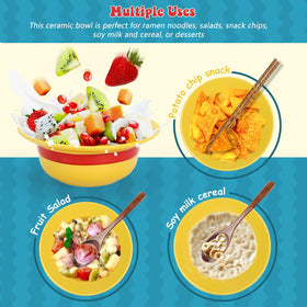 QYGGFBAI versatile bowl for ramen, udon, pho, salads and more.