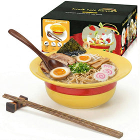 QYGGFBAI wide rim ceramic ramen bowl designed for dipping flavors.