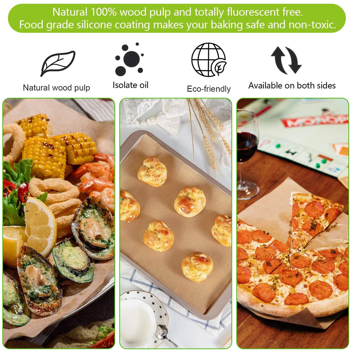 QYH parchment paper used on grill and oven surfaces