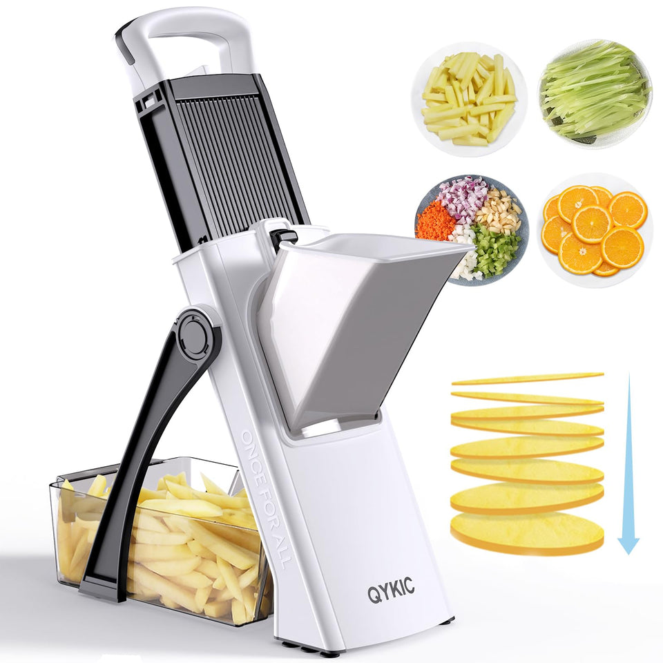 QYKIC Upgrade Safe Mandoline Slicer assembly for quick, safe setup.