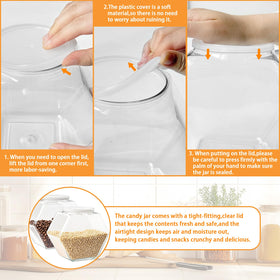 Qyyiguf hexagon jar for pantry snacks and organized storage