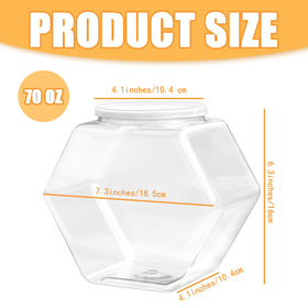Qyyiguf transparent lid hexagon candy jar showing airtight seal