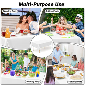 QZYL 54x108-inch rectangle cloth fits most tables for hassle-free decor.