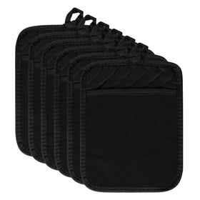 R HORSE 6-piece pot holder with pocket protects hands lifting hot dishes.