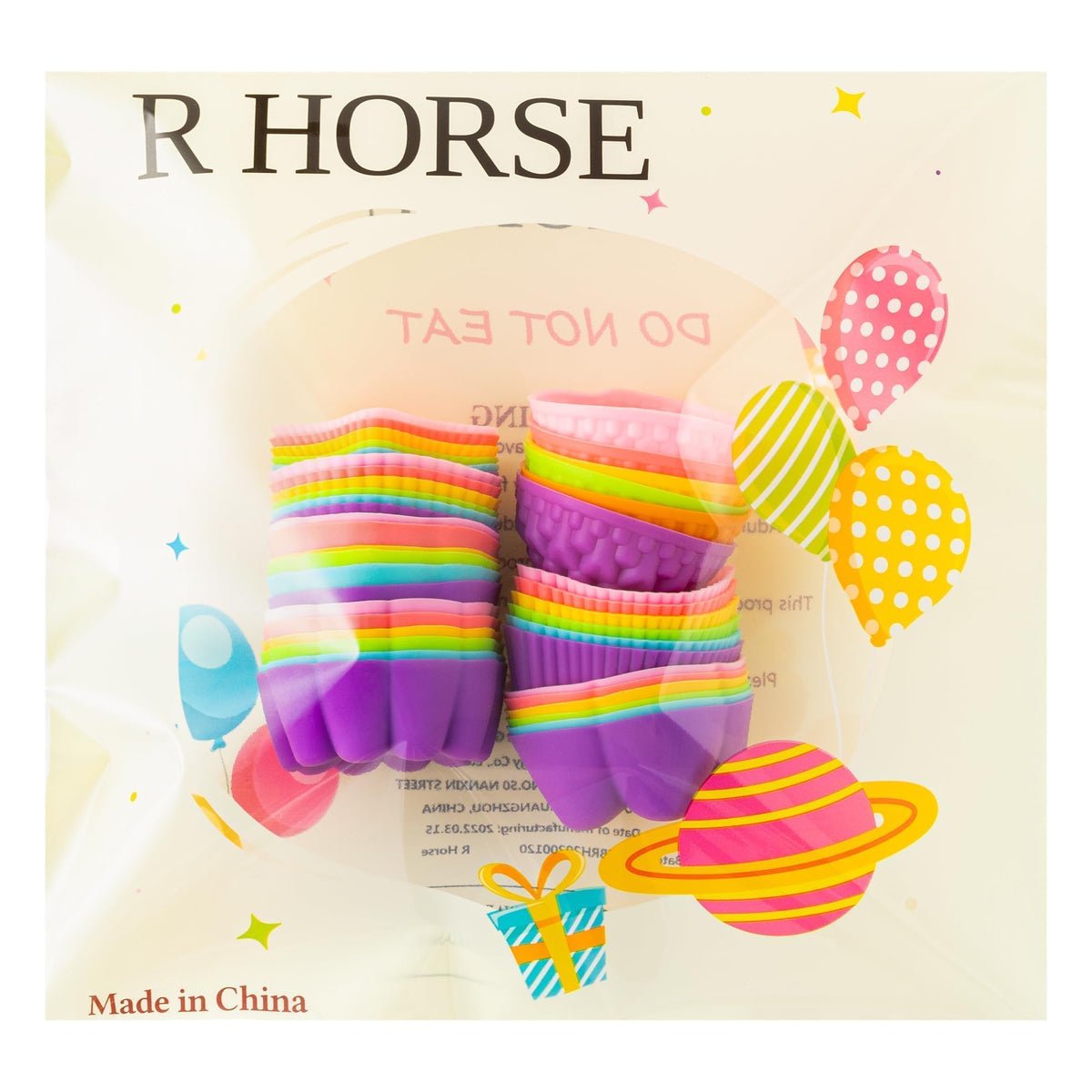 R HORSE redbud cupcake mold for colorful party treats.