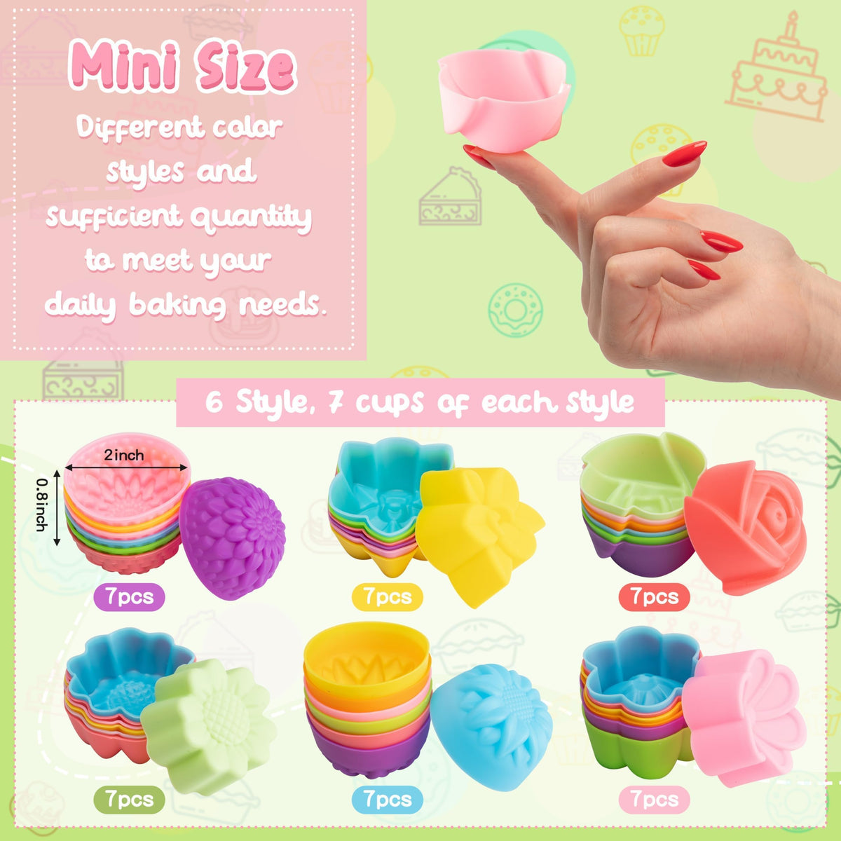 R HORSE sunflower cupcake mold for bright, kid-friendly mini desserts.
