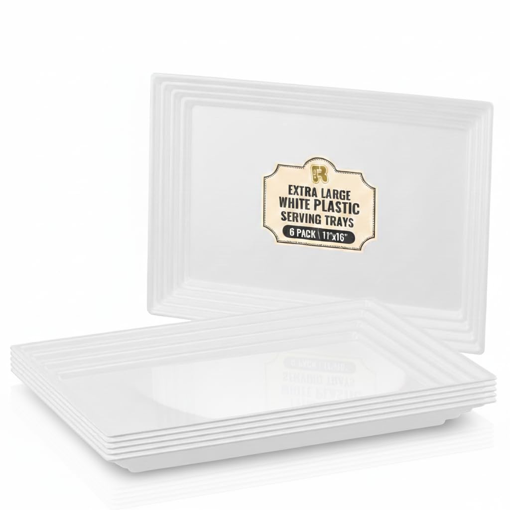R-Kay six extra-large trays in 16x11 inches for easy party buffets.