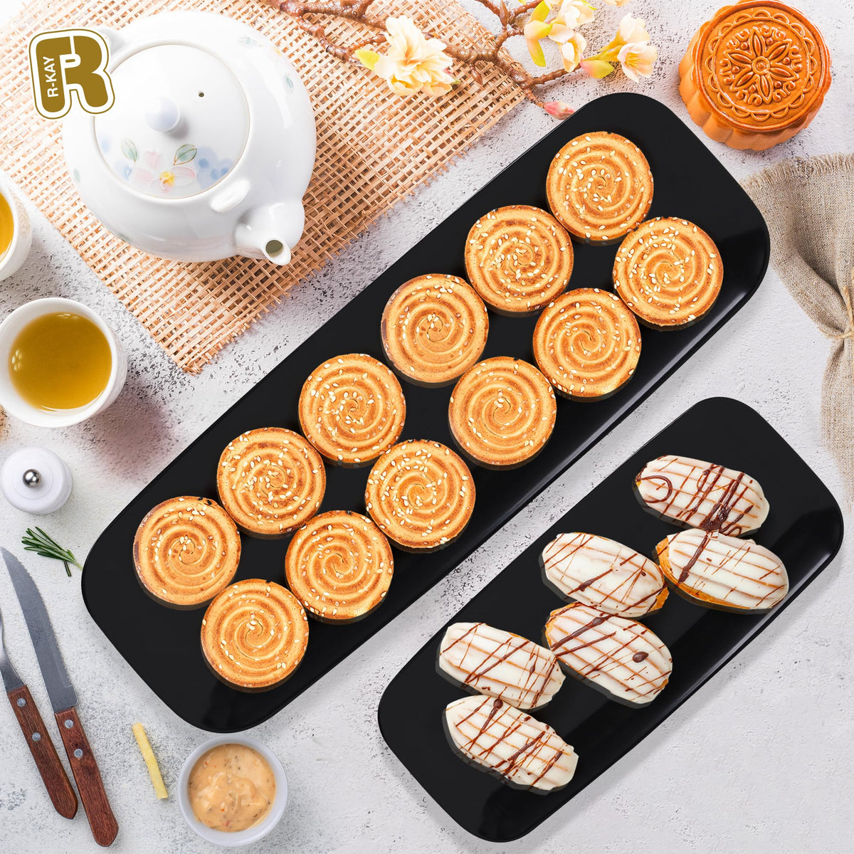 R-KAY disposable plastic trays simplify post-party cleanup