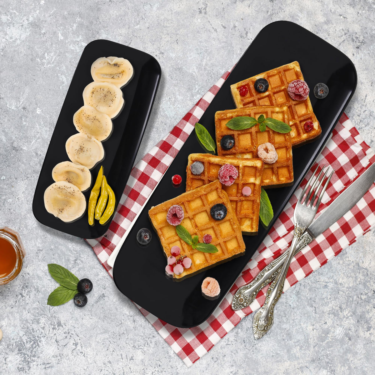 R-KAY heavy-duty serving trays designed to endure frequent use at events
