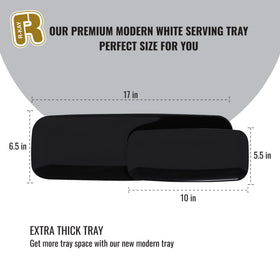 R-KAY party serving trays set in black for stylish presentation