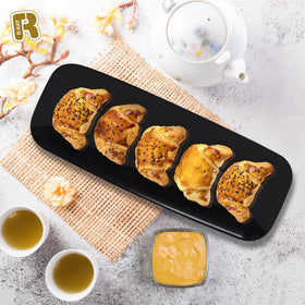 R-KAY rectangular black platter perfect for elegant catering displays