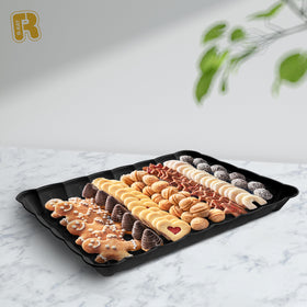 R-KAY sturdy black trays ideal for heavy party serving and buffets