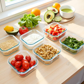 R.repad yay oven-safe square glass container for reheating