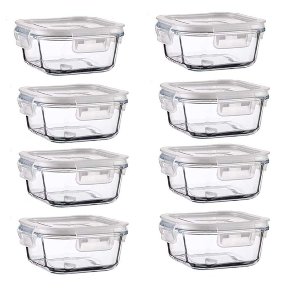 R.repad yay square glass container with lid for organized meals