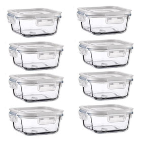 R.repad yay square glass container with lid for organized meals