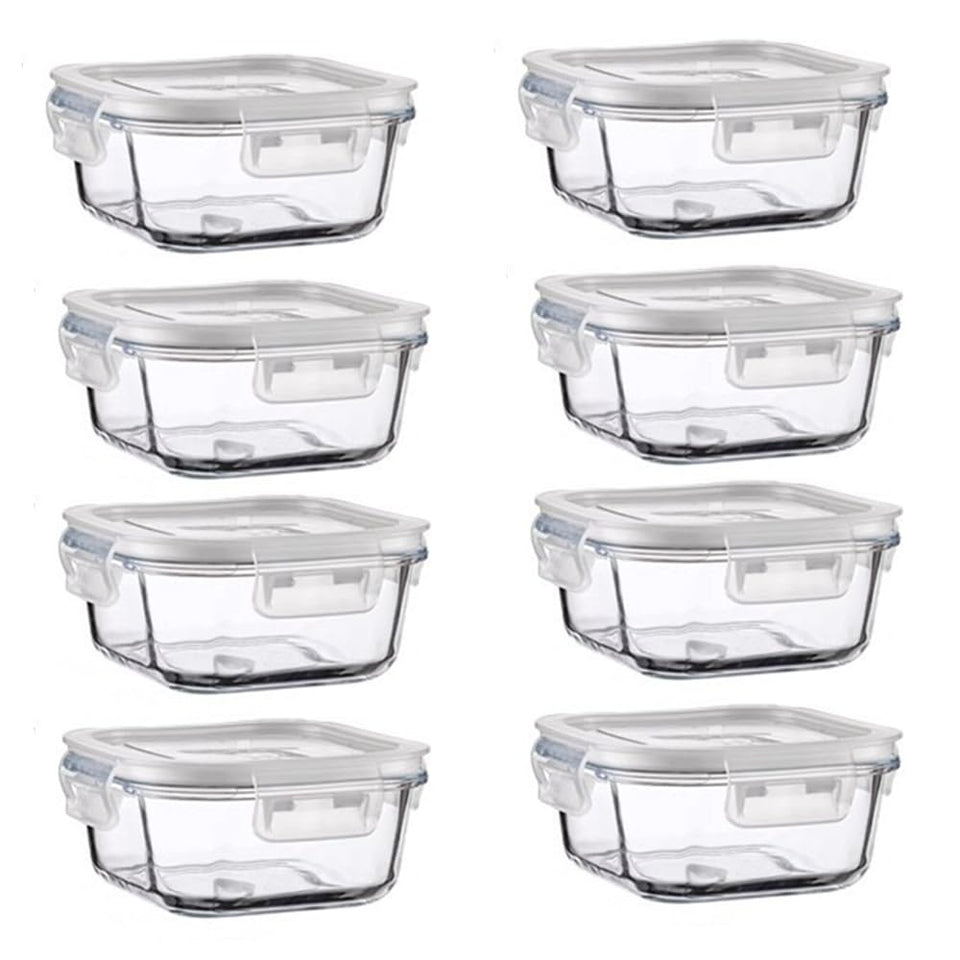 R.repad yay square glass container with lid for organized meals
