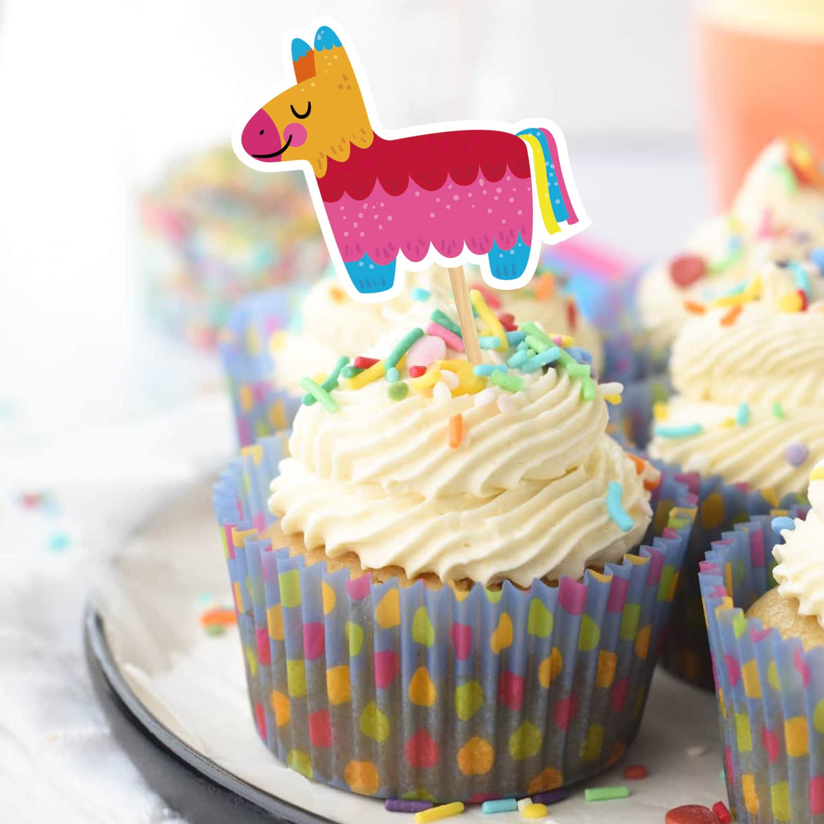 R1chyK1ng Cinco de Mayo toppers design 03 brightens plates for appetizers and drinks.
