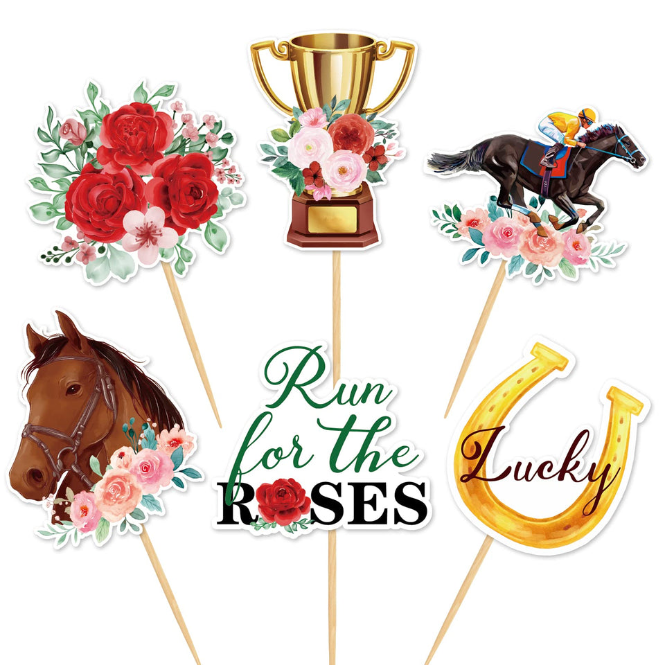 R1chyK1ng Derby cupcake toppers collection for festive horse-theme dessert decor.