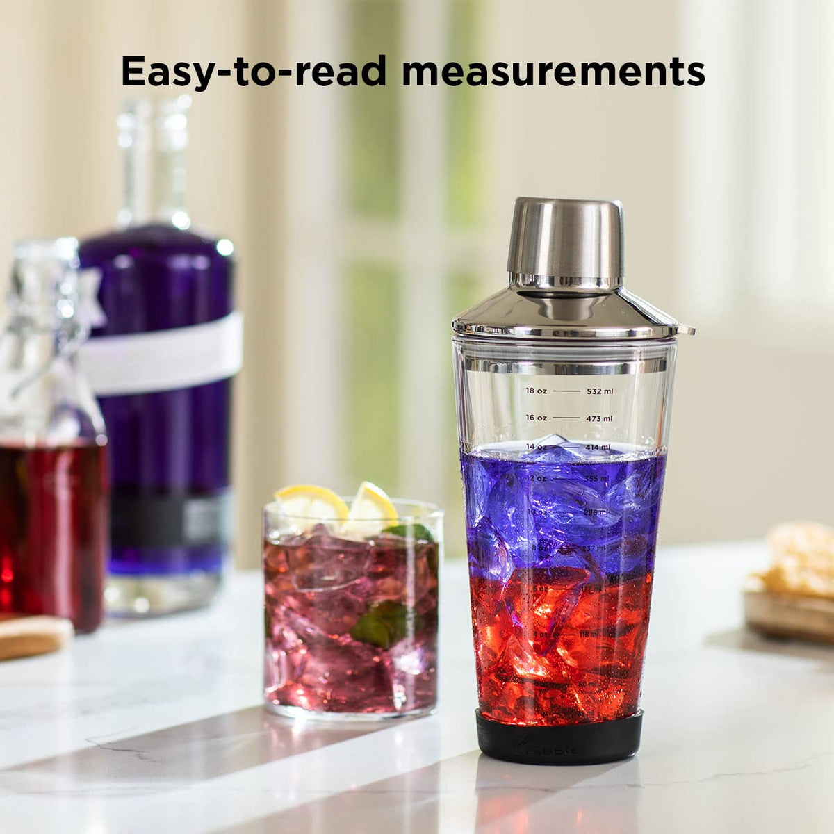 Rabbit glass shaker is top-rack dishwasher safe for easy cleanup