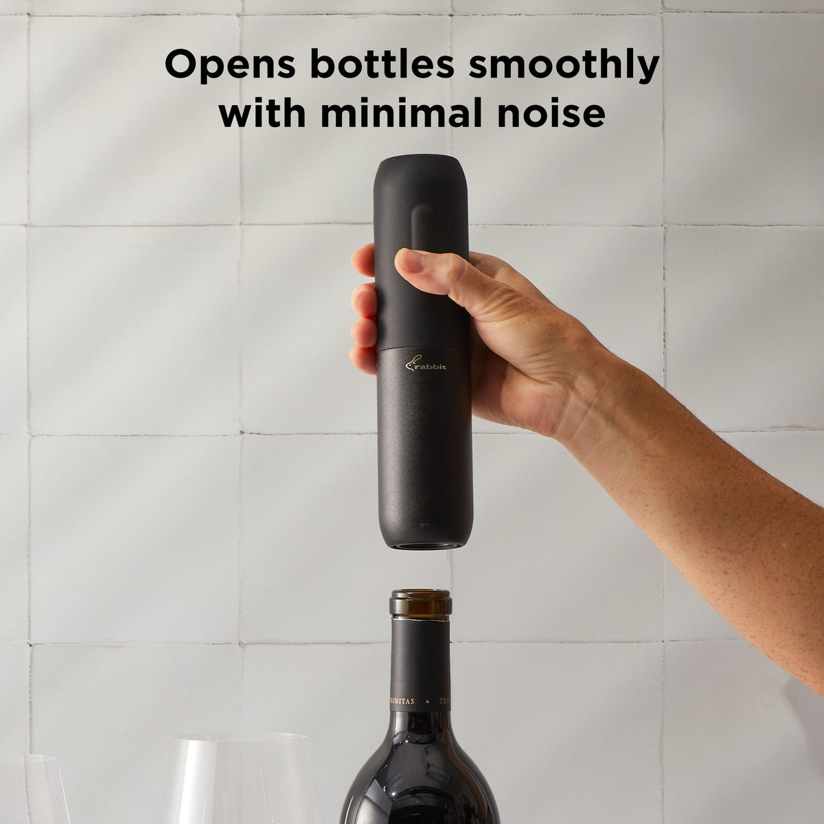 Rabbit Compact Electric Corkscrew compact design fits in any drawer or shelf