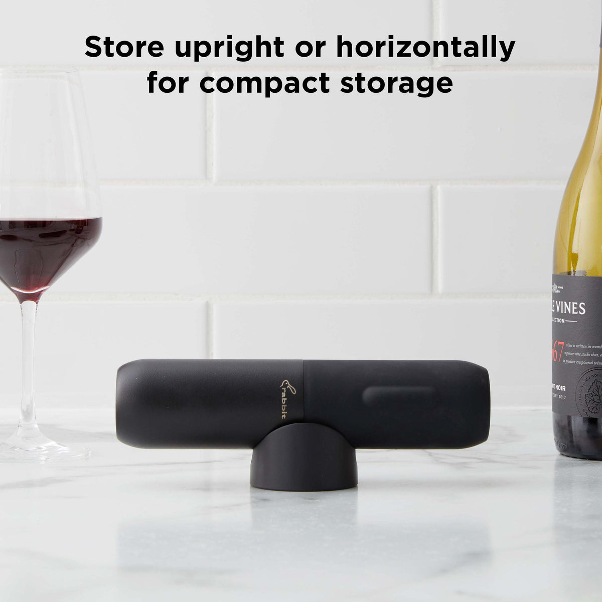 Rabbit Compact Electric Corkscrew easy-clean design for quick post-use upkeep