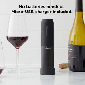 Rabbit Compact Electric Corkscrew vertical-horizontal storage saves kitchen counter space