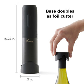 Rabbit Compact Electric Corkscrew with whisper-quiet motor ideal for intimate dinners