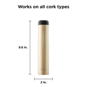 Rabbit electric wine opener with built-in foil cutter enabling quick, clean bottle prep