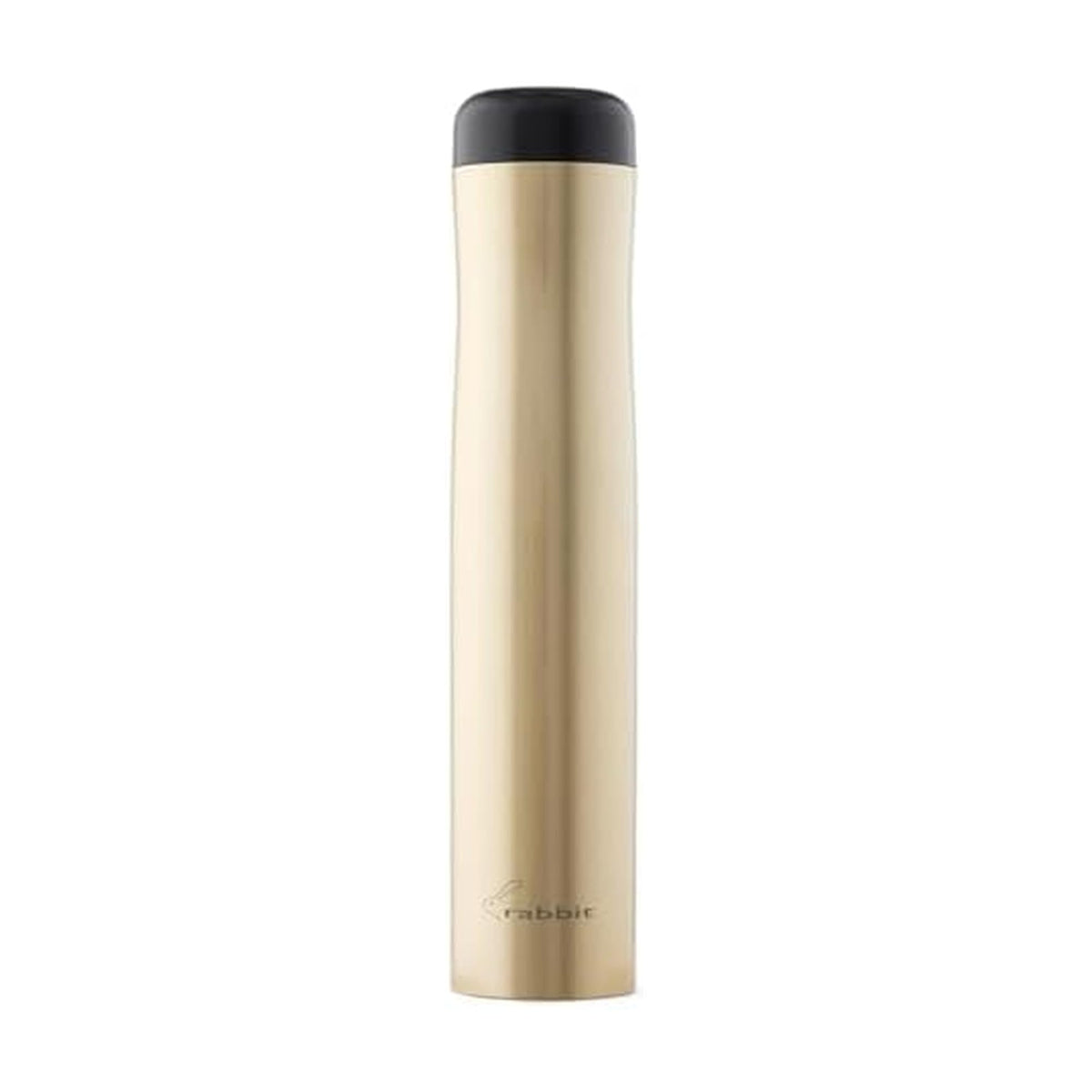 Rabbit electric wine opener in gold on counter showing effortless one-touch cork removal