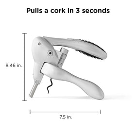 Rabbit Original Lever Corkscrew showing integrated foil cutter for prep