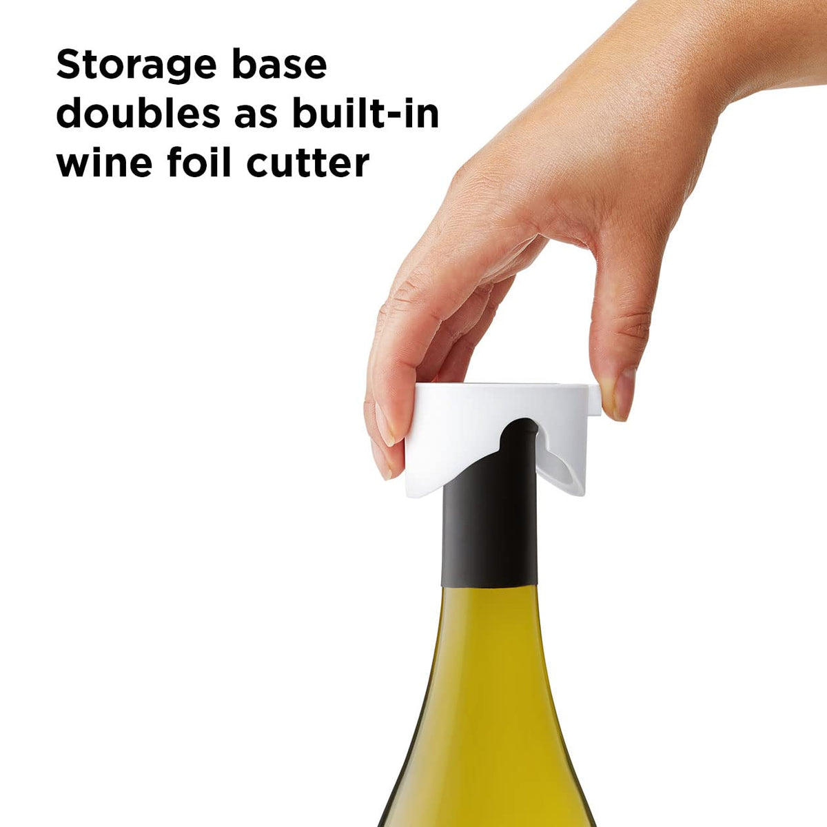 Rabbit opener operates quietly and smoothly for a pleasant wine opening experience.