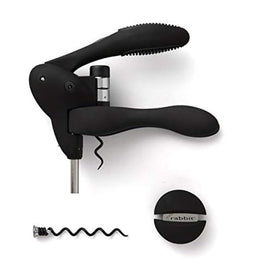 Rabbit W6004N lever corkscrew in action delivering effortless cork removal