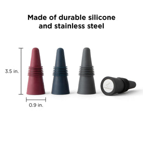 Rabbit W6121 air-tight seal stoppers enable easy bottle sealing.