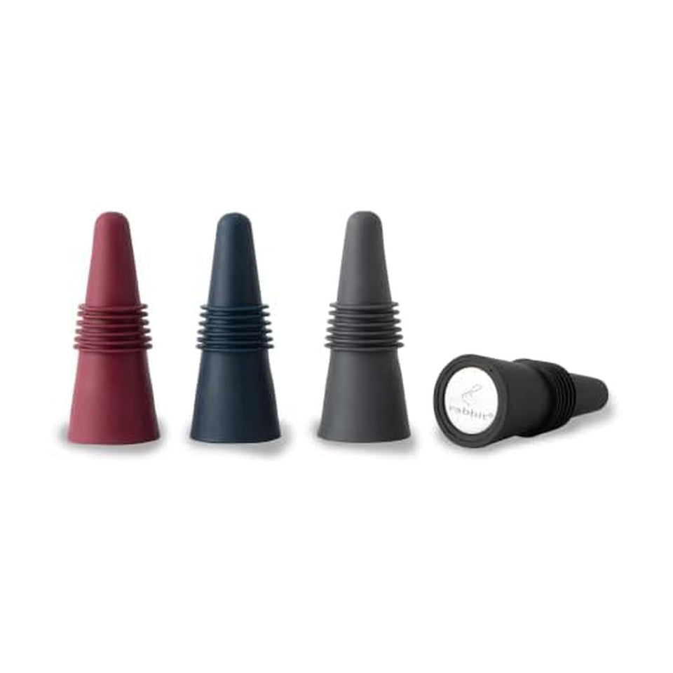 Rabbit W6121 multicolor stoppers, airtight seal for opened bottles.