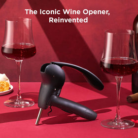 Rabbit bar cart display featuring the lever corkscrew for easy access