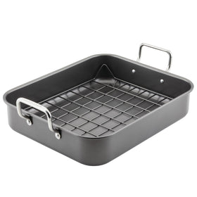 Rachael Ray bakeware nonstick roaster pan for easy release and cleanup.