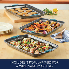 Rachael Ray bakeware oven safe to 500°F for high-heat baking