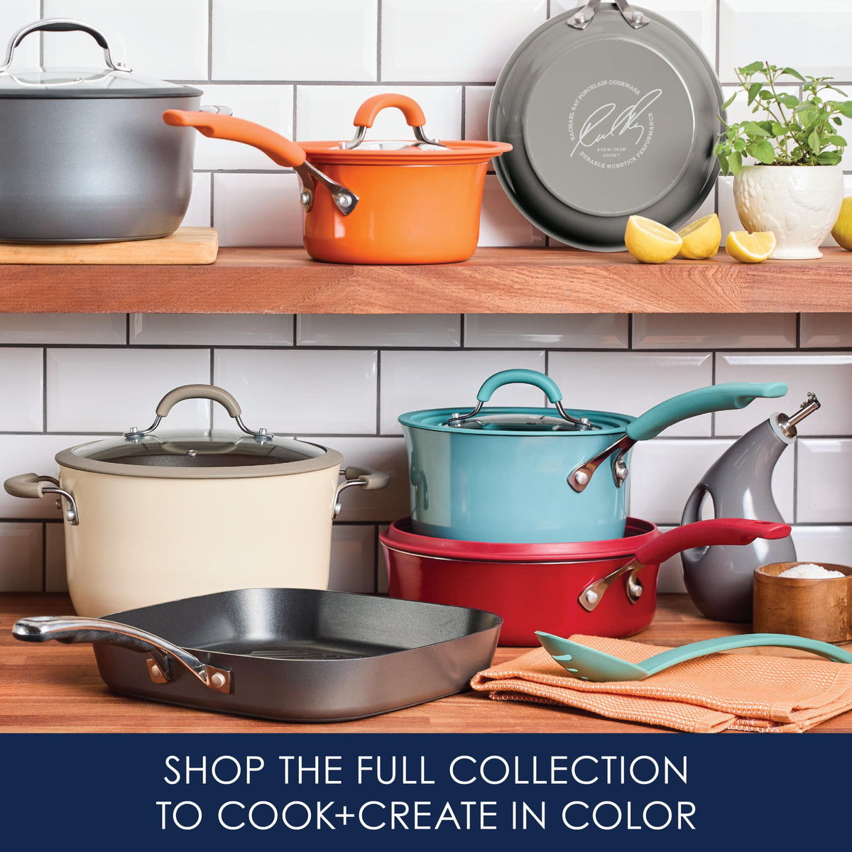 Rachael Ray oven-safe up to 400°F lets you finish dishes in the oven.