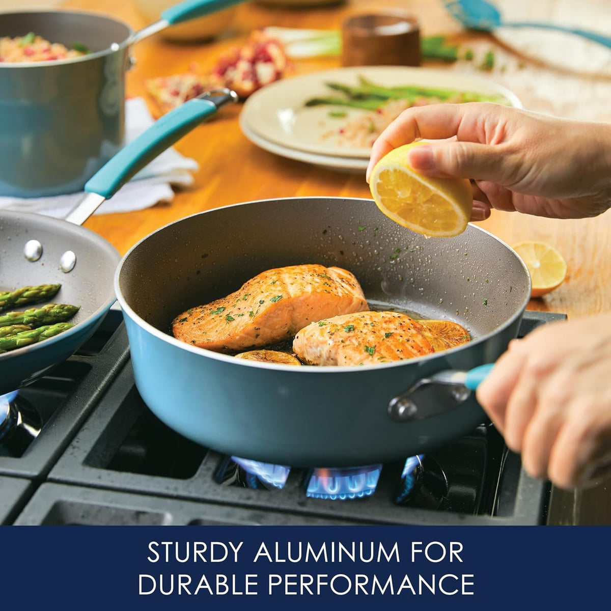 Rachael Ray Cucina 1-quart saucepan with lid for precise simmering