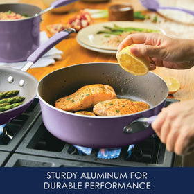 Rachael Ray Cucina 6-quart stockpot lavender with lid for soups