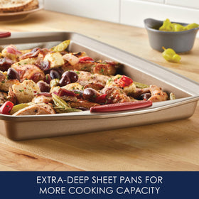 Rachael Ray Cucina muffin and cupcake pan offers consistent baking results